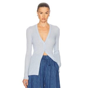 Gabriela Hearst Emma cashmere silk cardigan in light blue